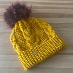 Express Cable Knit Beanie with Pom